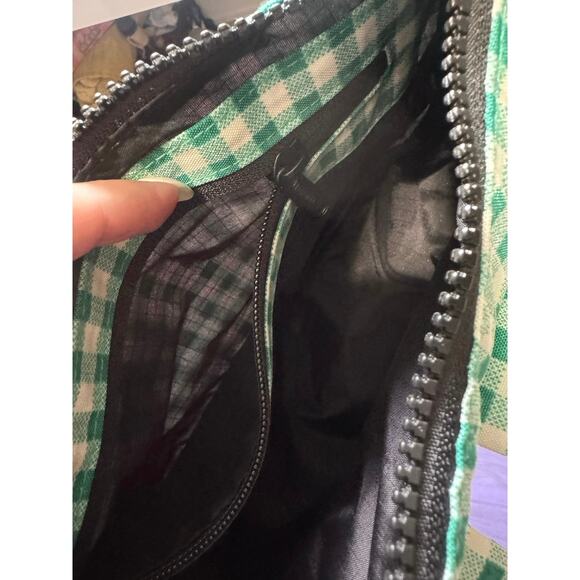 Baggu NWOT Cargo Shoulder Bag In Gingham Green White - Picture 11 of 11